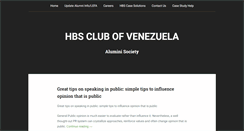 Desktop Screenshot of hbsclubvenezuela.com